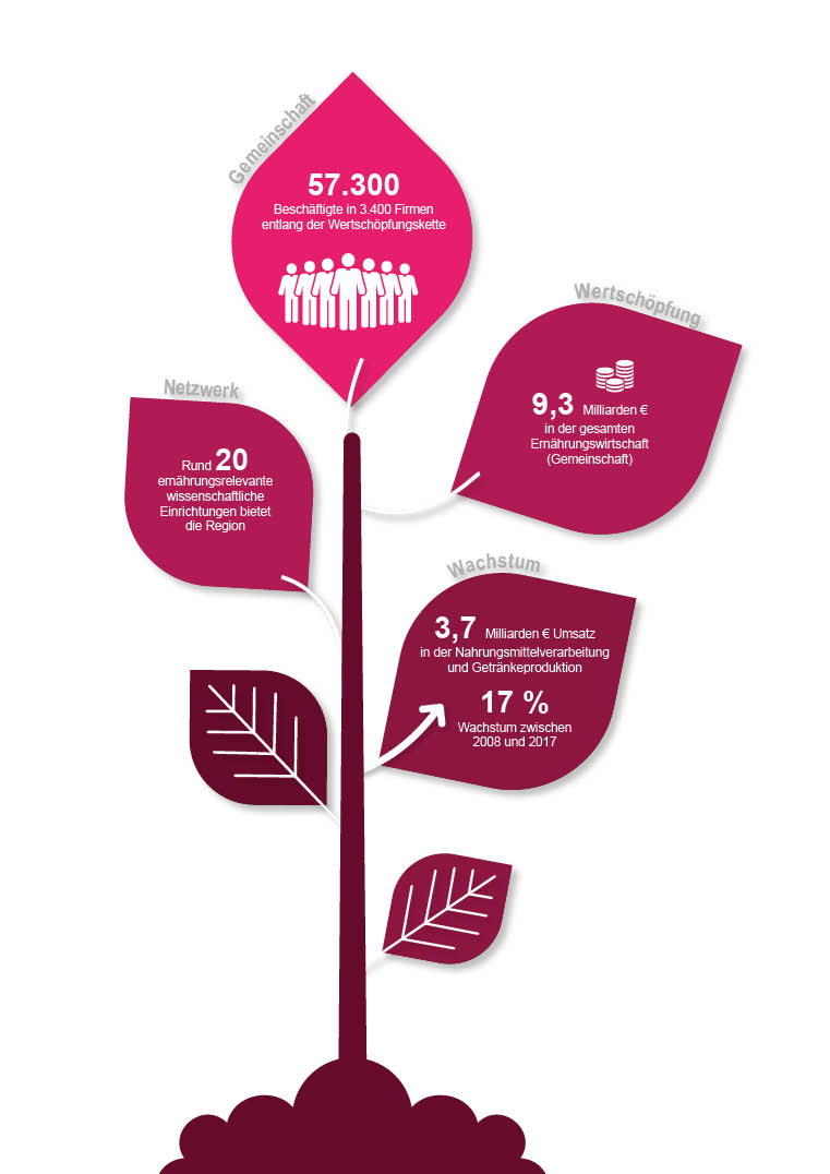 Grafik Faktenbaum Ernährungswirtschaft Brandenburg