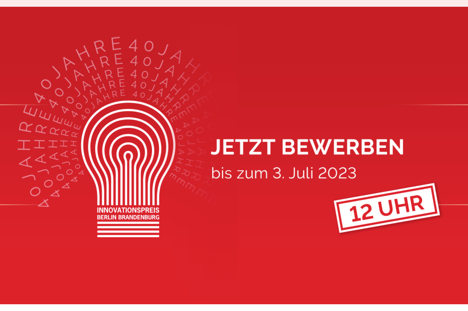 Innovationspreis Berlin Brandenburg 2023 - Bewerben Sie sich jetzt!