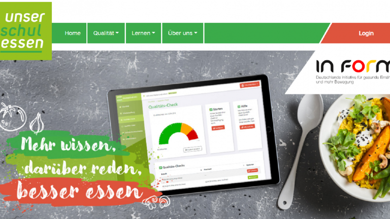 Screenshot Webanwendung Unser Schulessen