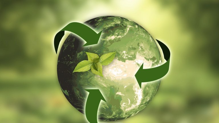 Grüne Weltkugel